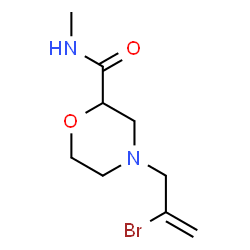 ChemSpider 2D Image | 4-(2-Bromo-2-propen-1-yl)-N-methyl-2-morpholinecarboxamide | C9H15BrN2O2