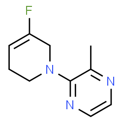ChemSpider 2D Image | 2-(5-Fluoro-3,6-dihydro-1(2H)-pyridinyl)-3-methylpyrazine | C10H12FN3