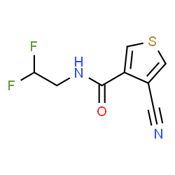 ChemSpider 2D Image | 4-Cyano-N-(2,2-difluoroethyl)-3-thiophenecarboxamide | C8H6F2N2OS