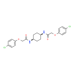 ChemSpider 2D Image | N,N'-cis-1,4-Cyclohexanediylbis[2-(4-chlorophenoxy)acetamide] | C22H24Cl2N2O4