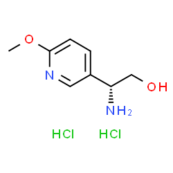 ChemSpider 2D Image | (2R)-2-Amino-2-(6-methoxy-3-pyridinyl)ethanol dihydrochloride | C8H14Cl2N2O2