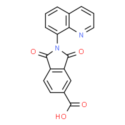 ChemSpider 2D Image | 1,3-Dioxo-2-(8-quinolinyl)-5-isoindolinecarboxylic acid | C18H10N2O4