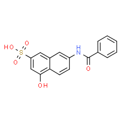 ChemSpider 2D Image | 6-Benzamido-1-naphthol-3-sulfonic acid | C17H13NO5S
