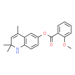 ChemSpider 2D Image | 2,2,4-trimethyl-1H-quinolin-6-yl 2-methoxybenzoate | C20H21NO3