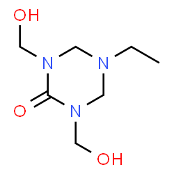 ChemSpider 2D Image | 5-Ethyl-1,3-bis(hydroxymethyl)-1,3,5-triazinan-2-one | C7H15N3O3