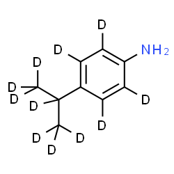 ChemSpider 2D Image | 4-[(~2~H_7_)-2-Propanyl](~2~H_4_)aniline | C9H2D11N