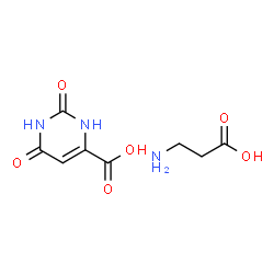 ChemSpider 2D Image | beta-Alanine - 2,6-dioxo-1,2,3,6-tetrahydro-4-pyrimidinecarboxylic acid (1:1) | C8H11N3O6