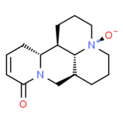 ChemSpider 2D Image | (4R,7aS,13aR,13bR,13cR)-2,3,6,7,7a,8,13,13a,13b,13c-Decahydro-1H,5H,10H-dipyrido[2,1-f:3',2',1'-ij][1,6]naphthyridin-10-one 4-oxide | C15H22N2O2
