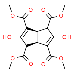 ChemSpider 2D Image | Tetramethyl (3aR,6aR)-2,5-dihydroxy-1,3a,4,6a-tetrahydro-1,3,4,6-pentalenetetracarboxylate | C16H18O10