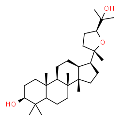 ChemSpider 2D Image | (3beta,5xi,13alpha,14beta,24S)-20,24-Epoxydammarane-3,25-diol | C30H52O3