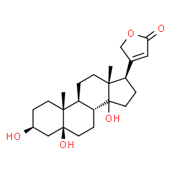 ChemSpider 2D Image | (3beta,5beta,14xi)-3,5,14-Trihydroxycard-20(22)-enolide | C23H34O5