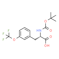 ChemSpider 2D Image | N-{[(2-Methyl-2-propanyl)oxy]carbonyl}-3-(trifluoromethoxy)-L-phenylalanine | C15H18F3NO5