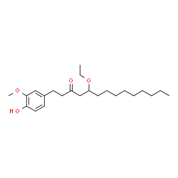 ChemSpider 2D Image | 5-Ethoxy-1-(4-hydroxy-3-methoxyphenyl)-3-tetradecanone | C23H38O4