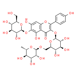 ChemSpider 2D Image | 6-Hydroxykaempferol 3-Rutinoside-6-glucoside | C33H40O21