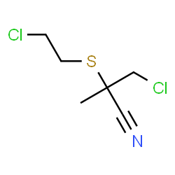 ChemSpider 2D Image | 3-Chloro-2-[(2-chloroethyl)sulfanyl]-2-methylpropanenitrile | C6H9Cl2NS