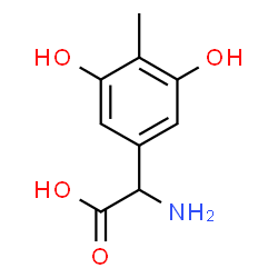 ChemSpider 2D Image | Amino(3,5-dihydroxy-4-methylphenyl)acetic acid | C9H11NO4