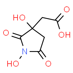 ChemSpider 2D Image | (1,3-Dihydroxy-2,5-dioxo-3-pyrrolidinyl)acetic acid | C6H7NO6