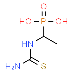 ChemSpider 2D Image | [1-(Carbamothioylamino)ethyl]phosphonic acid | C3H9N2O3PS