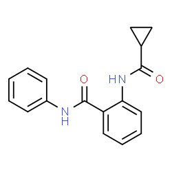 ChemSpider 2D Image | 2-[(Cyclopropylcarbonyl)amino]-N-phenylbenzamide | C17H16N2O2
