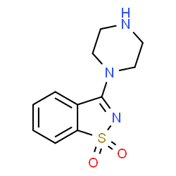ChemSpider 2D Image | 3-(1-Piperazinyl)-1,2-benzothiazole 1,1-dioxide | C11H13N3O2S