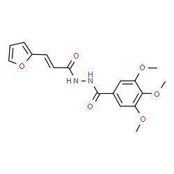 ChemSpider 2D Image | N'-[(2E)-3-(2-Furyl)-2-propenoyl]-3,4,5-trimethoxybenzohydrazide | C17H18N2O6