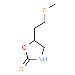 ChemSpider 2D Image | 5-[2-(Methylsulfanyl)ethyl]-1,3-oxazolidine-2-thione | C6H11NOS2