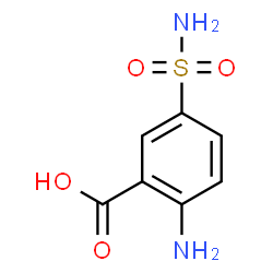 ChemSpider 2D Image | 2-Amino-5-sulfamoylbenzoic acid | C7H8N2O4S