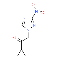 ChemSpider 2D Image | 1-Cyclopropyl-2-(3-nitro-1H-1,2,4-triazol-1-yl)ethanone | C7H8N4O3