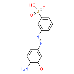ChemSpider 2D Image | 4-Amino-3-methoxyphenylazobenzene sulfonic acid | C13H13N3O4S