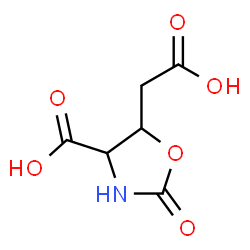 ChemSpider 2D Image | 5-(Carboxymethyl)-2-oxo-1,3-oxazolidine-4-carboxylic acid | C6H7NO6