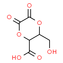 ChemSpider 2D Image | 3-(Hydroxymethyl)-5,6-dioxo-1,4-dioxane-2-carboxylic acid | C6H6O7