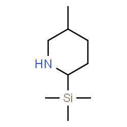 ChemSpider 2D Image | 5-Methyl-2-(trimethylsilyl)piperidine | C9H21NSi