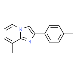ChemSpider 2D Image | 8-Methyl-2-p-tolyl-imidazo[1,2-a]pyridine | C15H14N2