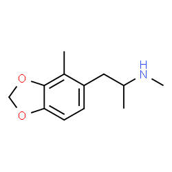 ChemSpider 2D Image | N-Methyl-1-(4-methyl-1,3-benzodioxol-5-yl)-2-propanamine | C12H17NO2