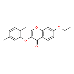 ChemSpider 2D Image | 3-(2,5-Dimethylphenoxy)-7-ethoxy-4H-chromen-4-one | C19H18O4
