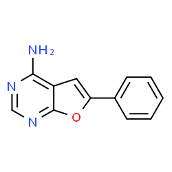 ChemSpider 2D Image | 6-Phenylfuro[2,3-d]pyrimidin-4-amine | C12H9N3O