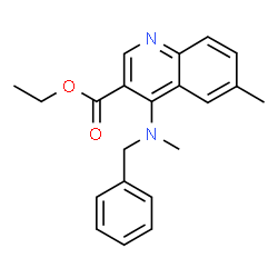 ChemSpider 2D Image | Ethyl 4-[benzyl(methyl)amino]-6-methyl-3-quinolinecarboxylate | C21H22N2O2