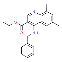 ChemSpider 2D Image | Ethyl 4-(benzylamino)-6,8-dimethyl-3-quinolinecarboxylate | C21H22N2O2