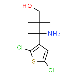 ChemSpider 2D Image | 3-Amino-3-(2,5-dichloro-3-thienyl)-2,2-dimethyl-1-butanol | C10H15Cl2NOS