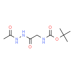 ChemSpider 2D Image | 2-Methyl-2-propanyl [2-(2-acetylhydrazino)-2-oxoethyl]carbamate (non-preferred name) | C9H17N3O4