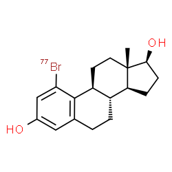 ChemSpider 2D Image | (17beta)-1-(~77~Br)Bromoestra-1,3,5(10)-triene-3,17-diol | C18H2377BrO2