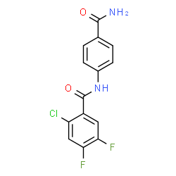 ChemSpider 2D Image | N-(4-Carbamoylphenyl)-2-chloro-4,5-difluorobenzamide | C14H9ClF2N2O2