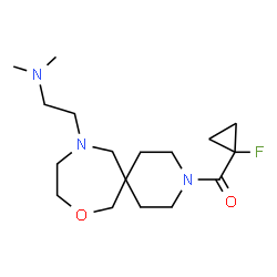 ChemSpider 2D Image | {11-[2-(Dimethylamino)ethyl]-8-oxa-3,11-diazaspiro[5.6]dodec-3-yl}(1-fluorocyclopropyl)methanone | C17H30FN3O2