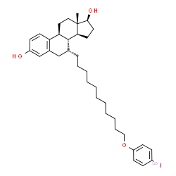 ChemSpider 2D Image | (7alpha,17beta)-7-{11-[4-(~125~I)Iodophenoxy]undecyl}estra-1,3,5(10)-triene-3,17-diol | C35H49125IO3