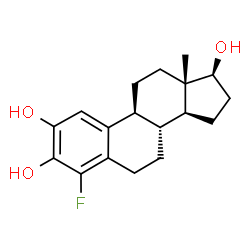 ChemSpider 2D Image | (17beta)-4-Fluoroestra-1(10),2,4-triene-2,3,17-triol | C18H23FO3
