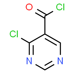 ChemSpider 2D Image | 4-Chloro-5-pyrimidinecarbonyl chloride | C5H2Cl2N2O