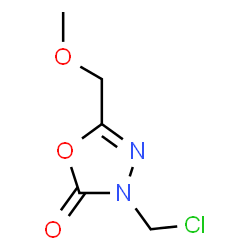 ChemSpider 2D Image | 3-(Chloromethyl)-5-(methoxymethyl)-1,3,4-oxadiazol-2(3H)-one | C5H7ClN2O3