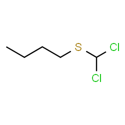 ChemSpider 2D Image | 1-[(Dichloromethyl)sulfanyl]butane | C5H10Cl2S