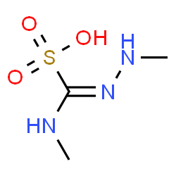 ChemSpider 2D Image | (Z)-(Methylamino)(methylhydrazono)methanesulfonic acid | C3H9N3O3S