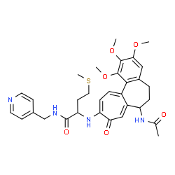 ChemSpider 2D Image | N~2~-(7-Acetamido-1,2,3-trimethoxy-9-oxo-5,6,7,9-tetrahydrobenzo[a]heptalen-10-yl)-N-(4-pyridinylmethyl)methioninamide | C32H38N4O6S